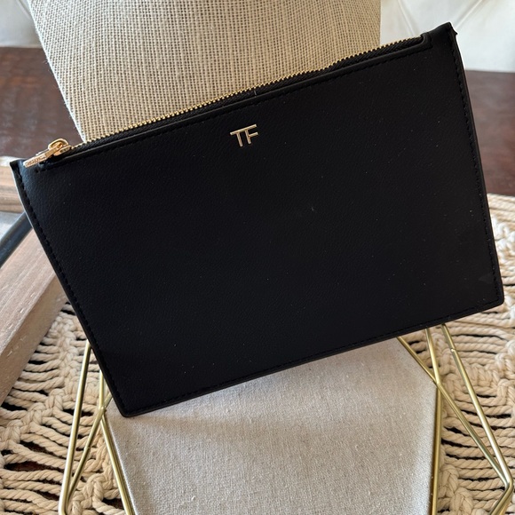 Tom Ford Leather Pouch - Black - New. 8 1/2” x 5 1/2” - Picture 4 of 4